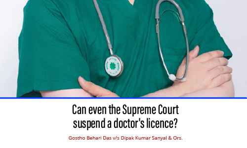 Can even the Supreme Court suspend a doctor